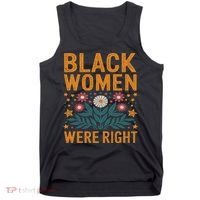 Floral Boho Resist Anti Trump Black Women Were Right Tank Top thumb 0