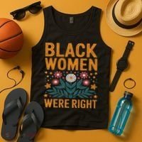 Floral Boho Resist Anti Trump Black Women Were Right Tank Top thumb 4