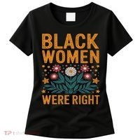 Floral Boho Resist Anti Trump Black Women Were Right Women's T-Shirt thumb 0
