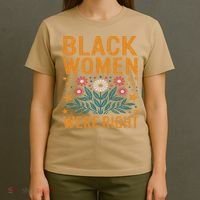 Floral Boho Resist Anti Trump Black Women Were Right T-Shirt thumb 4