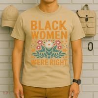 Floral Boho Resist Anti Trump Black Women Were Right T-Shirt thumb 6