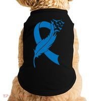 Feather Blue Ribbon Colon Cancer Doggie Tank thumb 0