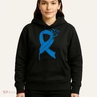 Feather Blue Ribbon Colon Cancer Hoodie thumb 5