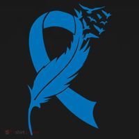 Feather Blue Ribbon Colon Cancer Hoodie thumb 7