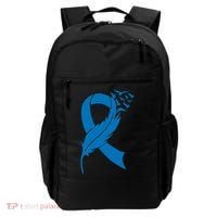 Feather Blue Ribbon Colon Cancer Backpack thumb 0