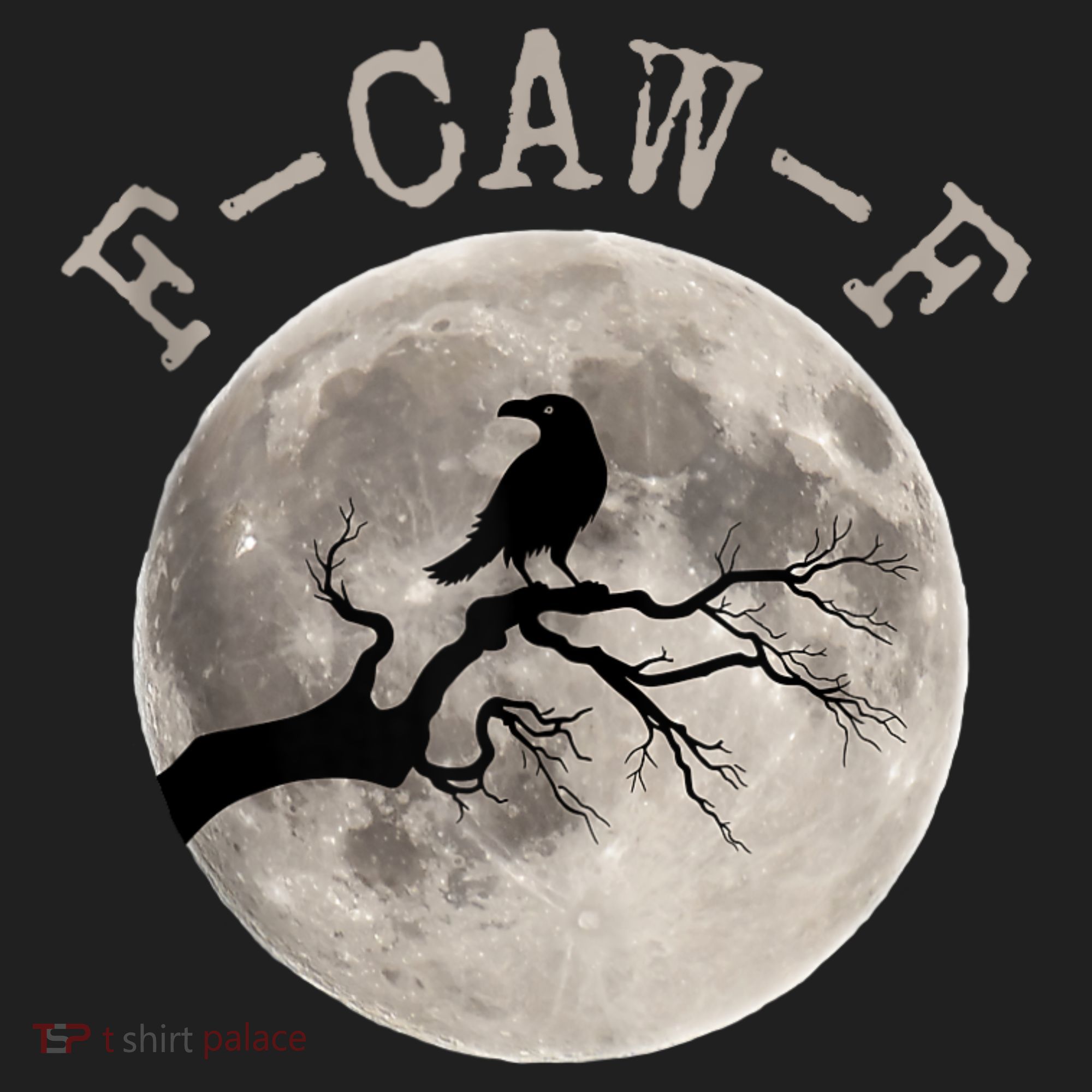 F-CAW-F Black Raven Moon Gothic Adult Humor Black Crow Beanie