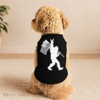 Funny Bigfoot Rock and Roll US Flag for Sasquatch Believers Doggie Tank thumb 2