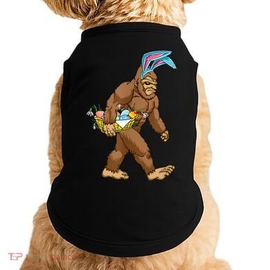 Funny Bigfoot Rabbit Carrying Eggs Yeti Easter Day  Wo Doggie Tank