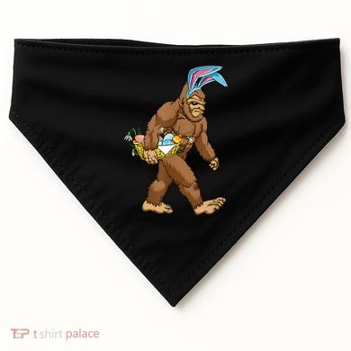 Funny Bigfoot Rabbit Carrying Eggs Yeti Easter Day  Wo USA-Made Doggie Bandana