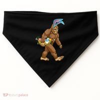Funny Bigfoot Rabbit Carrying Eggs Yeti Easter Day  Wo USA-Made Doggie Bandana thumb 0