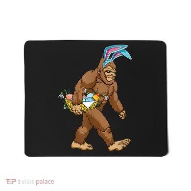 Funny Bigfoot Rabbit Carrying Eggs Yeti Easter Day  Wo Mousepad