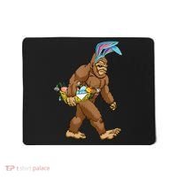 Funny Bigfoot Rabbit Carrying Eggs Yeti Easter Day  Wo Mousepad thumb 0