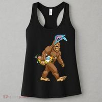 Funny Bigfoot Rabbit Carrying Eggs Yeti Easter Day  Wo Women's Tank Top thumb 3