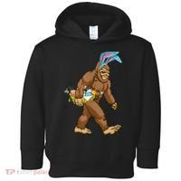 Funny Bigfoot Rabbit Carrying Eggs Yeti Easter Day  Wo Toddler Hoodie thumb 0