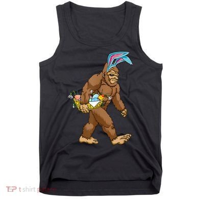 Funny Bigfoot Rabbit Carrying Eggs Yeti Easter Day  Wo Tank Top