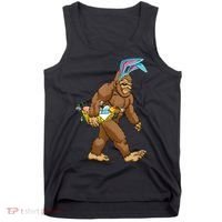 Funny Bigfoot Rabbit Carrying Eggs Yeti Easter Day  Wo Tank Top thumb 0