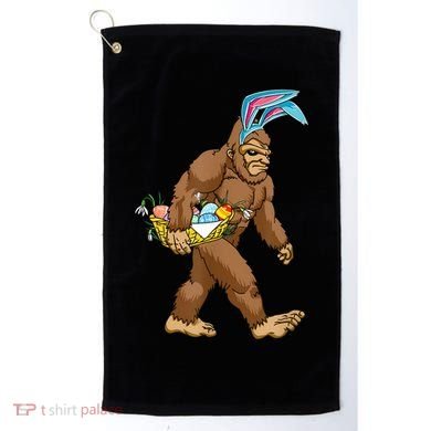 Funny Bigfoot Rabbit Carrying Eggs Yeti Easter Day  Wo Golf Towel