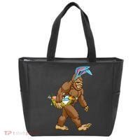 Funny Bigfoot Rabbit Carrying Eggs Yeti Easter Day  Wo Tote Bag thumb 0