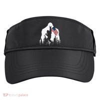 Funny Bigfoot Rock On Hold American Flag Sasquatch Believers Adult Drive Performance Visor thumb 0