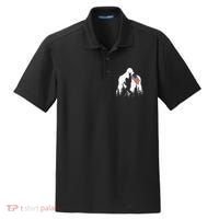 Funny Bigfoot Rock On Hold American Flag Sasquatch Believers Dry Zone Grid Polo thumb 0