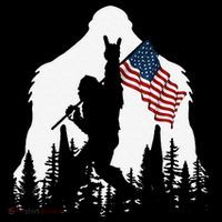 Funny Bigfoot Rock On Hold American Flag Sasquatch Believers 16oz Travel Tumbler thumb 2