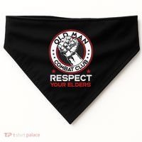 Funny Bjj Respect Your Elders Old Man Combat Club Mma USA-Made Doggie Bandana thumb 0