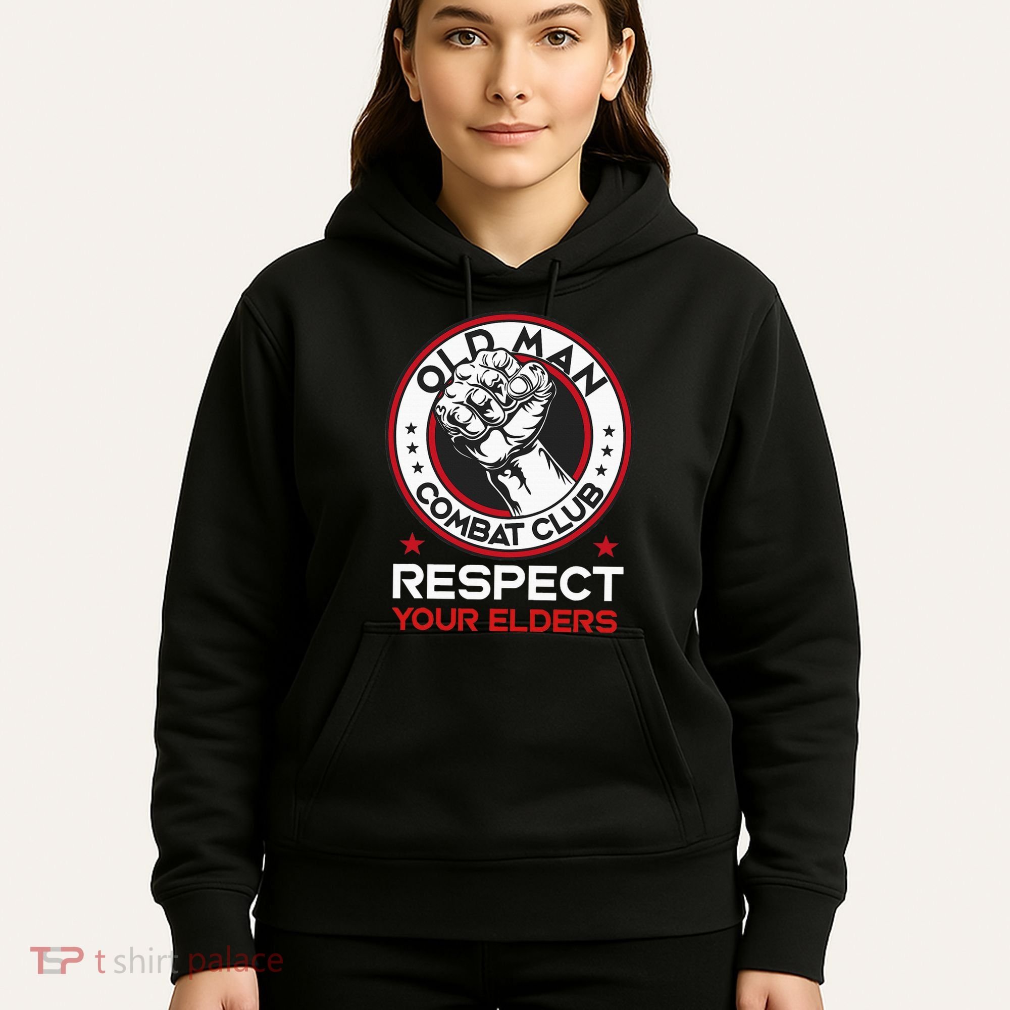 Funny Bjj Respect Your Elders Old Man Combat Club Mma Hoodie