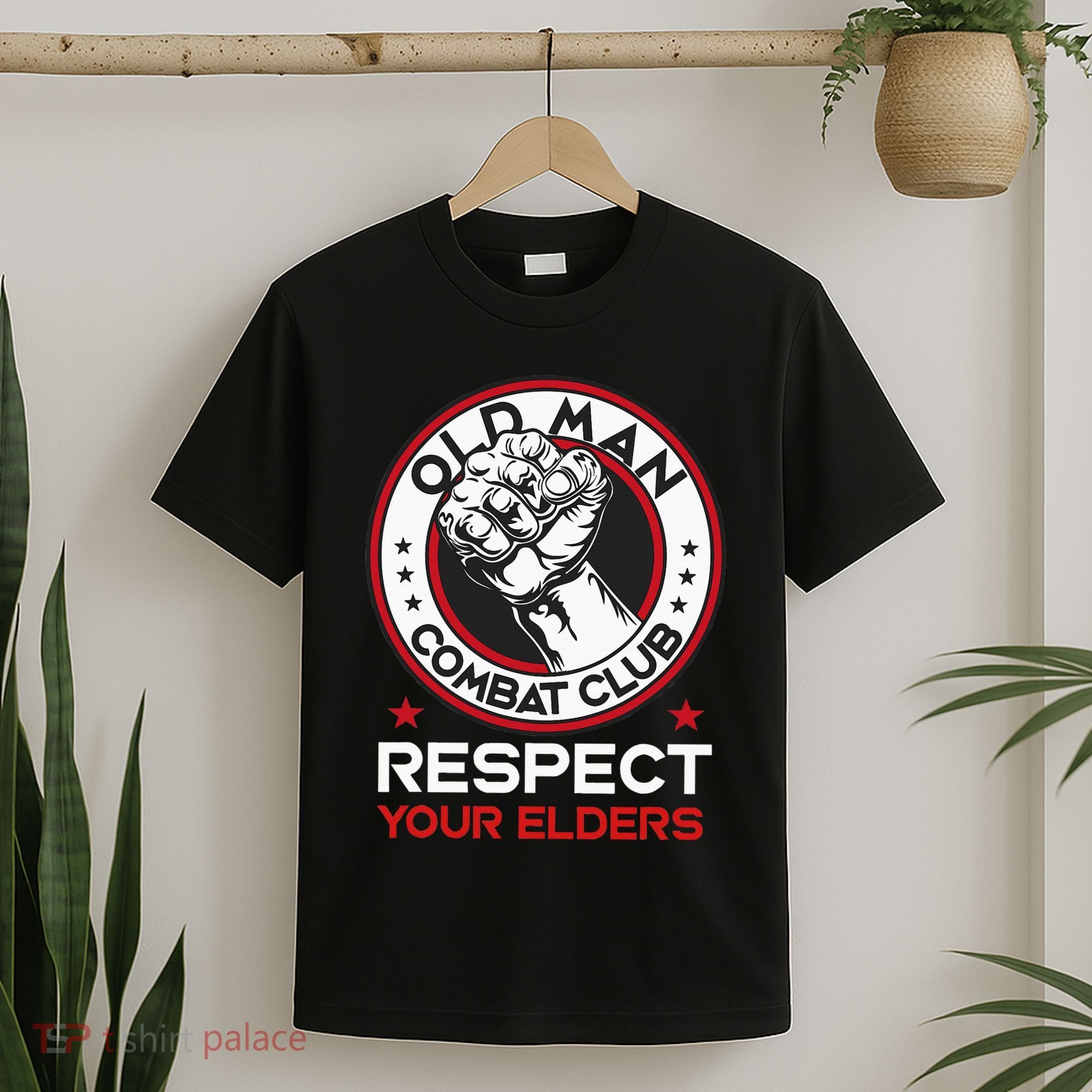 Funny Bjj Respect Your Elders Old Man Combat Club Mma T-Shirt