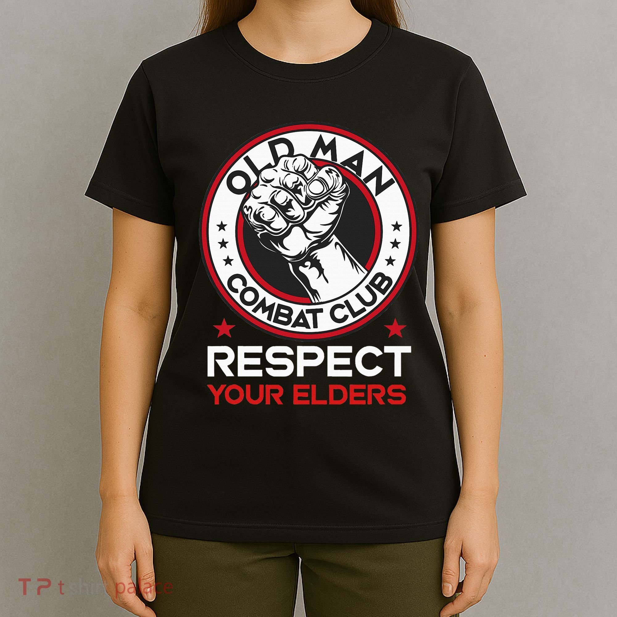 Funny Bjj Respect Your Elders Old Man Combat Club Mma T-Shirt