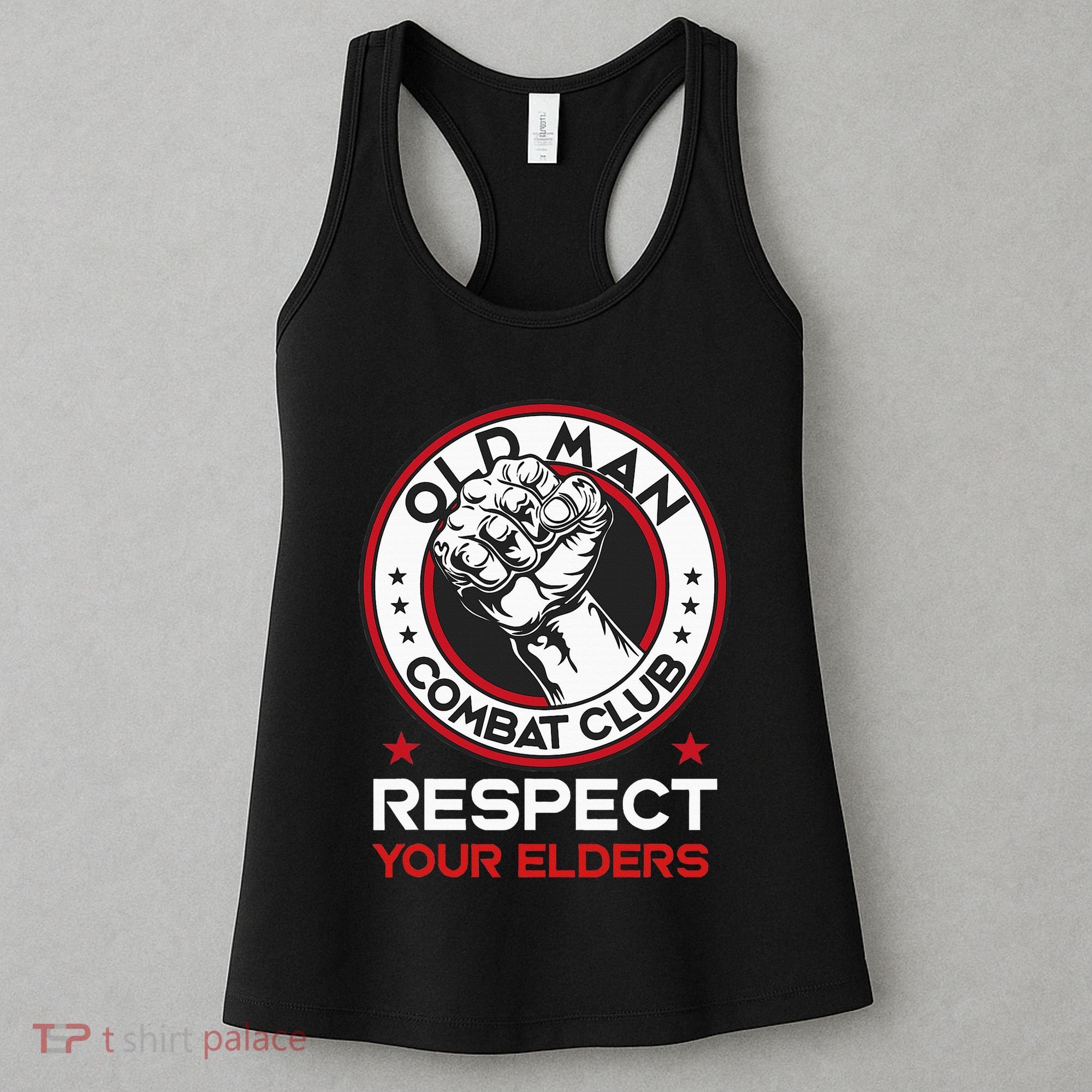 Funny Bjj Respect Your Elders Old Man Combat Club Mma Women's Tank Top
