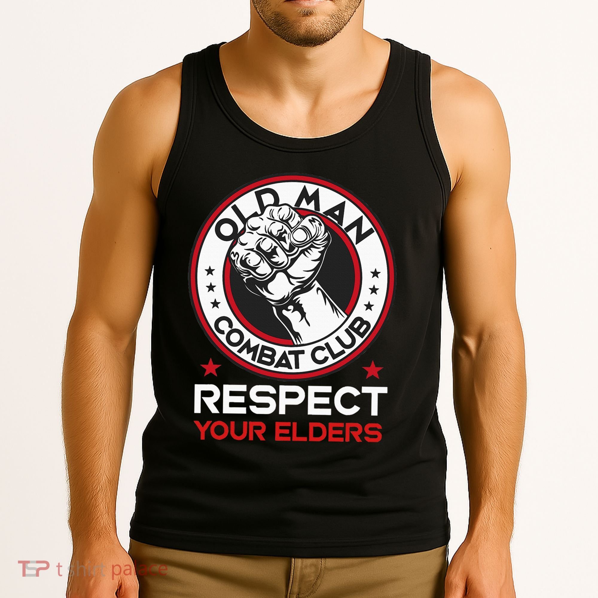 Funny Bjj Respect Your Elders Old Man Combat Club Mma Tank Top