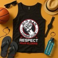 Funny Bjj Respect Your Elders Old Man Combat Club Mma Tank Top thumb 4