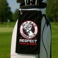 Funny Bjj Respect Your Elders Old Man Combat Club Mma Golf Towel thumb 2