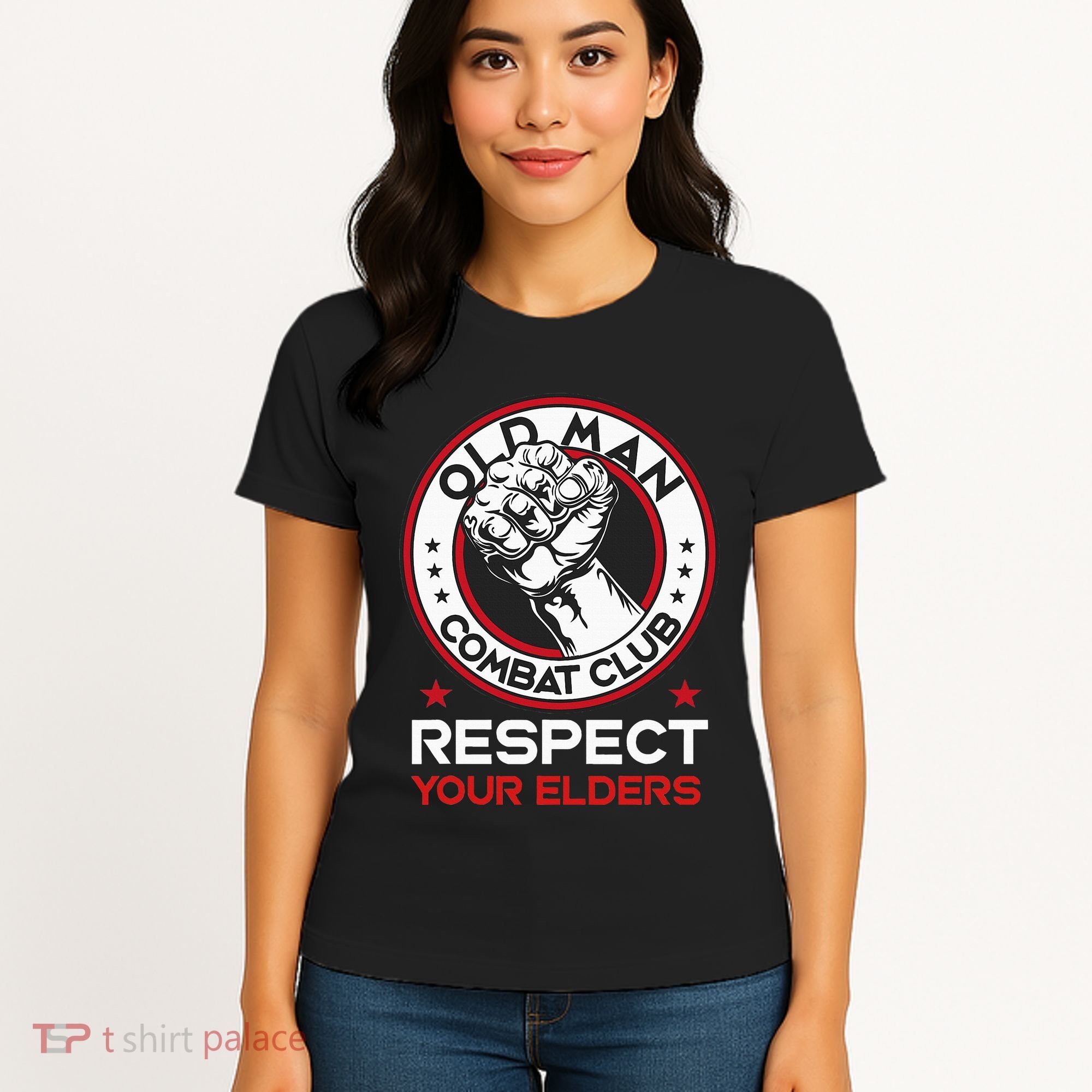 Funny Bjj Respect Your Elders Old Man Combat Club Mma Women's T-Shirt