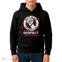 Funny Bjj Respect Your Elders Old Man Combat Club Mma Kids Hoodie thumb 4