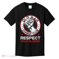 Funny Bjj Respect Your Elders Old Man Combat Club Mma Kids T-Shirt thumb 0