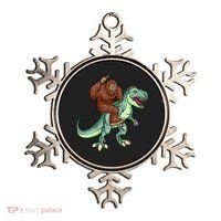 Funny Bigfoot Riding T Rex Funny Bigfoot Dinosaur Ornament thumb 0