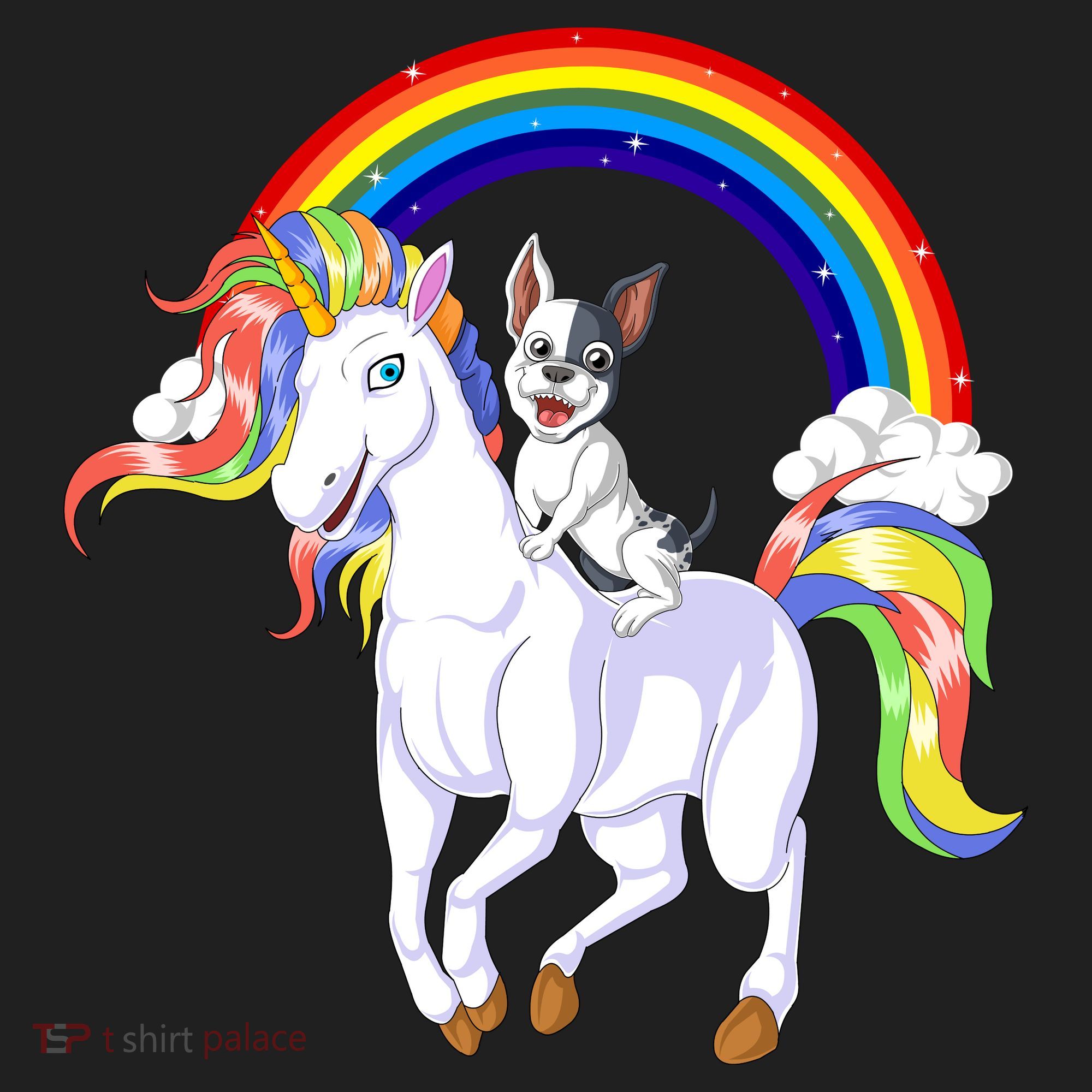French Bulldog Riding Unicorn Women's Sweatshirt