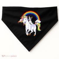 French Bulldog Riding Unicorn USA-Made Doggie Bandana thumb 0