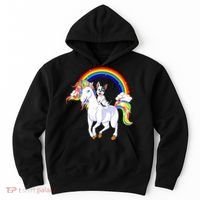 French Bulldog Riding Unicorn Hoodie thumb 0