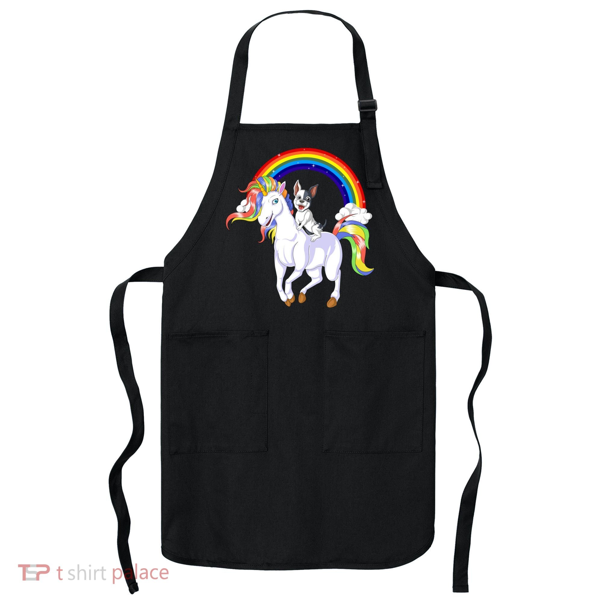 French Bulldog Riding Unicorn Apron