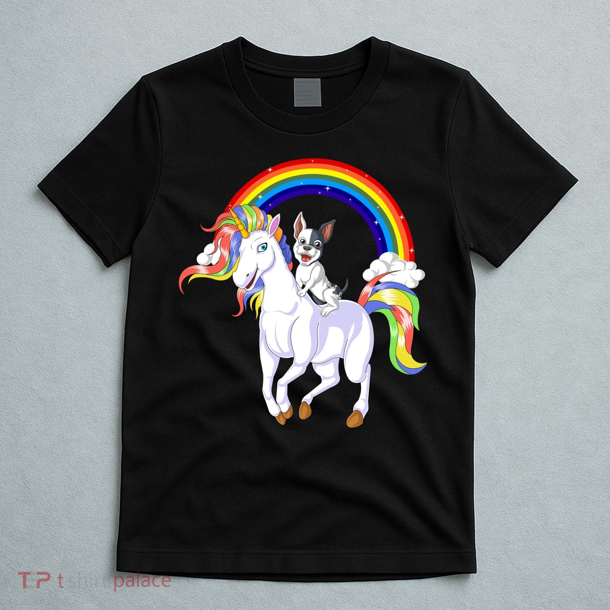 French Bulldog Riding Unicorn T-Shirt