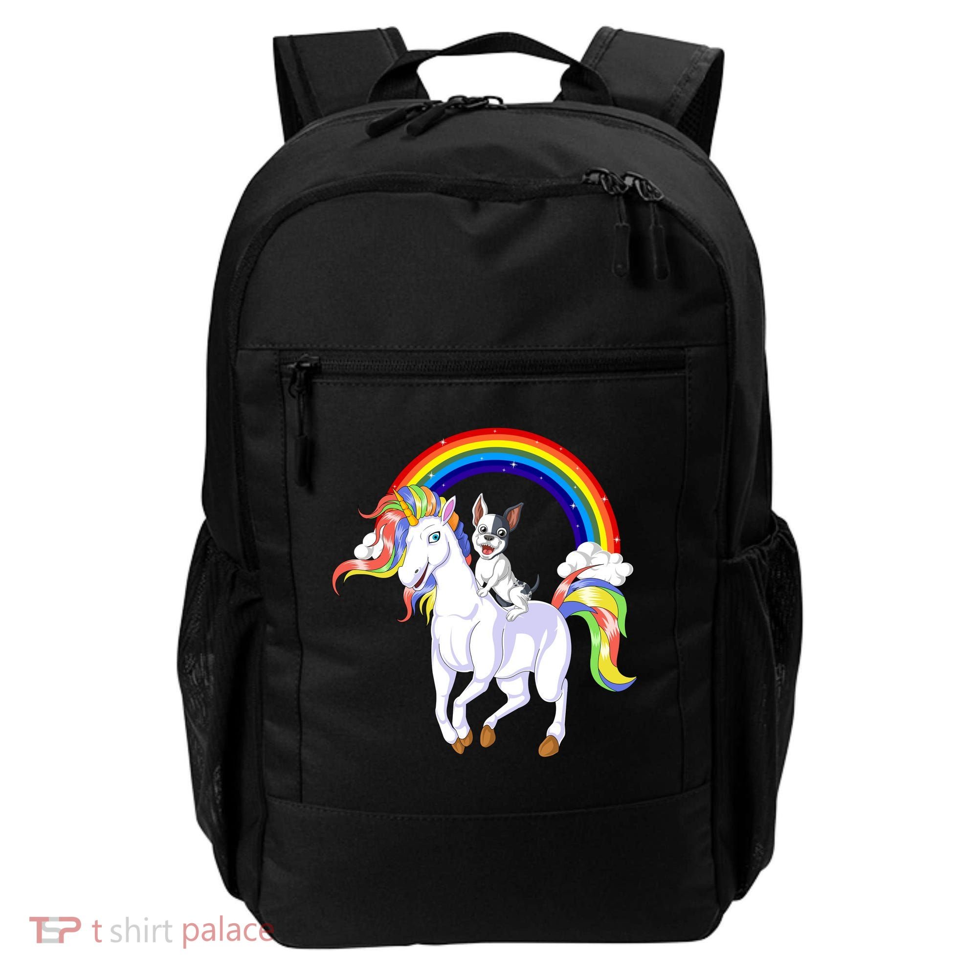 French Bulldog Riding Unicorn Backpack