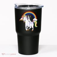 French Bulldog Riding Unicorn Tumbler thumb 0