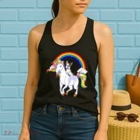 French Bulldog Riding Unicorn Women's Tank Top thumb 2