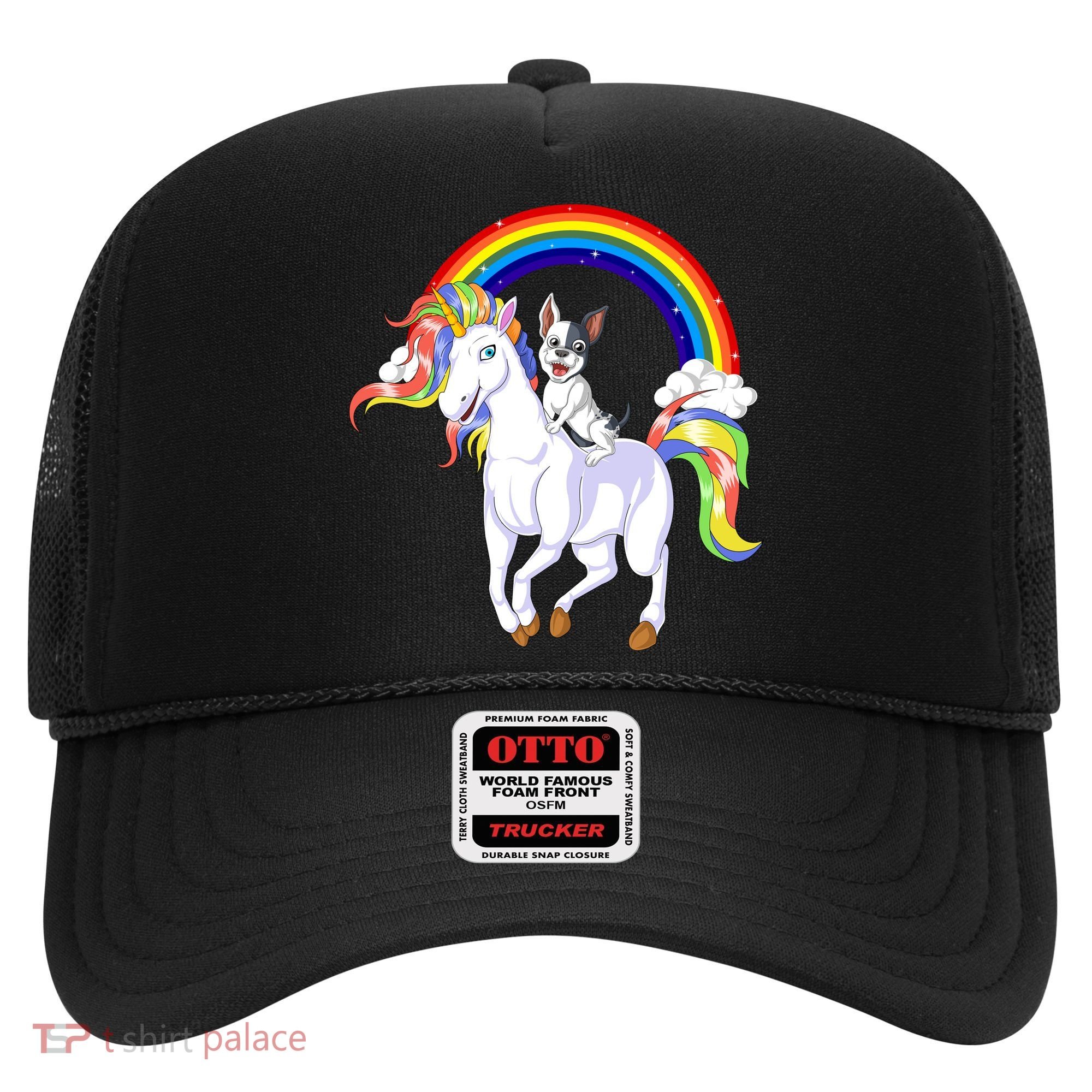 French Bulldog Riding Unicorn Hat