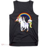 French Bulldog Riding Unicorn Tank Top thumb 0
