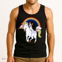 French Bulldog Riding Unicorn Tank Top thumb 3