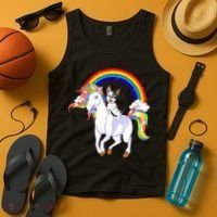 French Bulldog Riding Unicorn Tank Top thumb 4