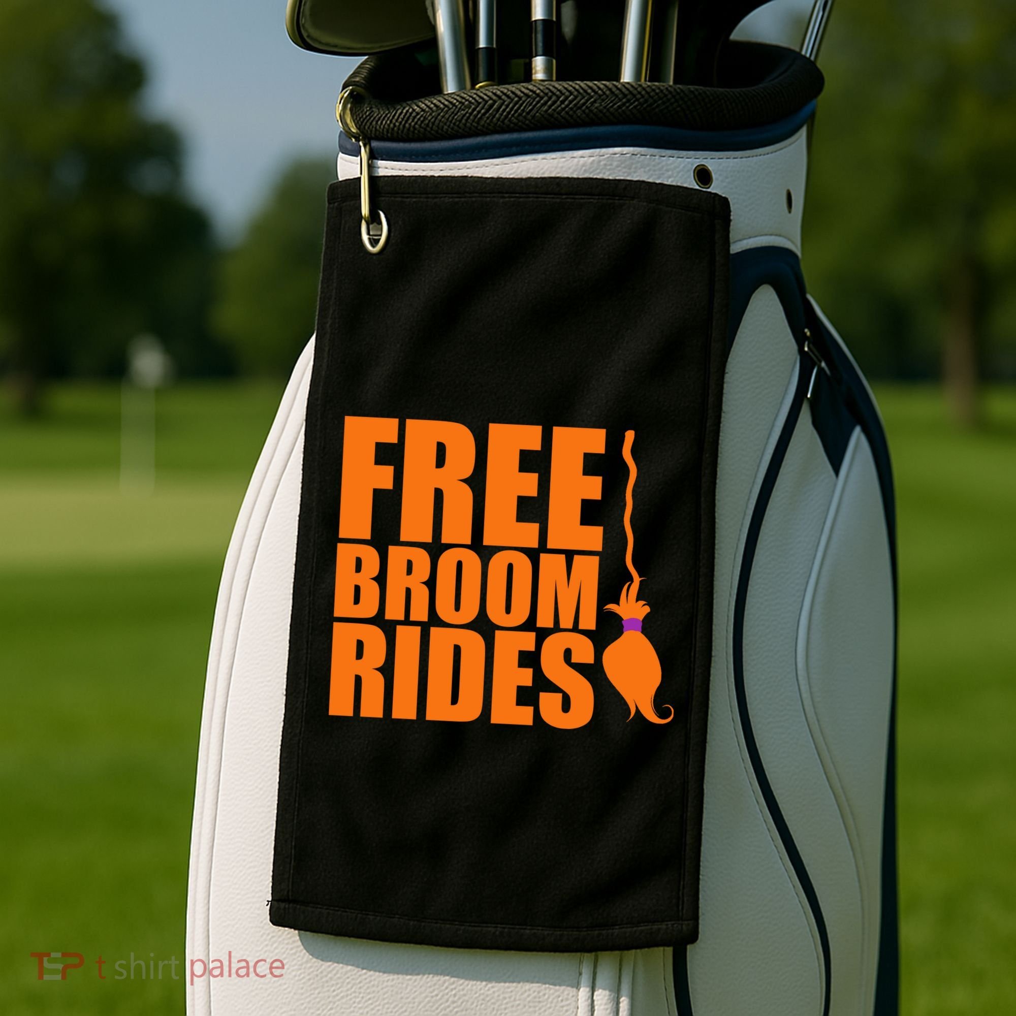 Free Broom Rides Golf Towel
